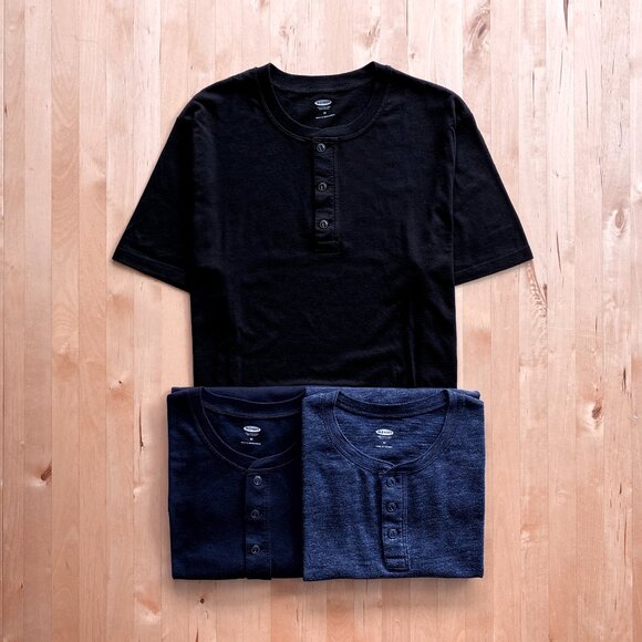 Three Old Navy Cassic Henley T-Shirt Bundle Mens Medium - Picture 2 of 3